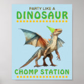 Dekor des Dinosauriers Party Zeichen: Chomp Statio Poster (Vorne)