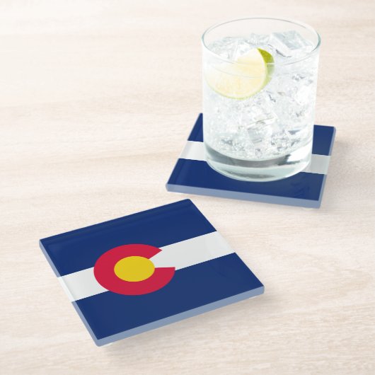 Dekor des Farbzustandsdesigns Glasuntersetzer (Schrägansicht)