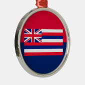 Dekor des Flaggendesigns des Hawaii-Staates Ornament Aus Metall (Rechts)
