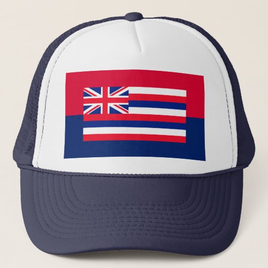 Dekor des Flaggendesigns des Hawaii-Staates Truckerkappe (Vorderseite)