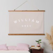 Dekor des Kinderzimmers mit Minimalistischem Beige Wandteppich Mit Holzrahmen (Schlafzimmer)