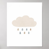 Dekor des neutralen Cloud Blue Boy Kinderzimmer Poster (Vorne)