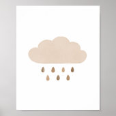 Dekor des neutralen Cloud Boho Boy-Kinderzimmers Poster (Vorne)