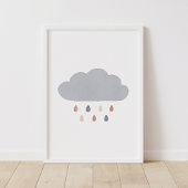 Dekor des neutralen Kinderzimmers der Boho Cloud Poster