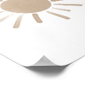 Dekor des neutralen Sun Boho-Kinderzimmers Poster (Ecke)