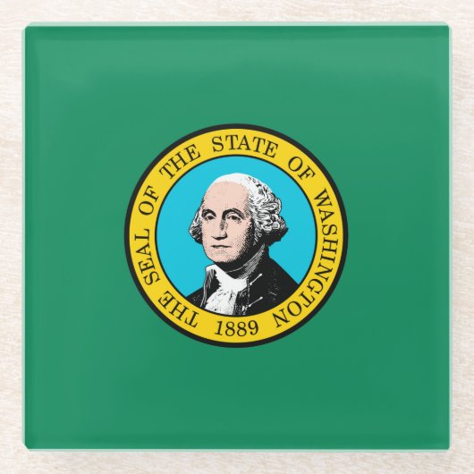 Dekor des Washington State Flag Design Glasuntersetzer (Vorderseite)