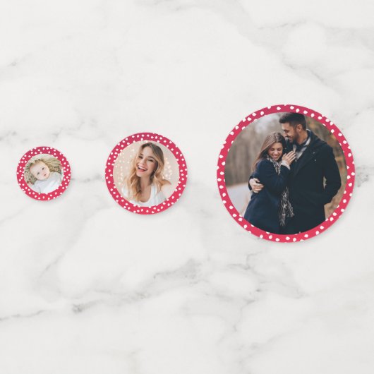 Dekor des Weihnachtstischs nach Kundenwunsch Foto Konfetti (Vorderseiten)