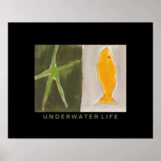 Dekor-Fischmalerei für Wände Poster (Vorne)