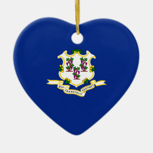 Dekor für das Design der Flaggen des Connecticut-Z Keramikornament