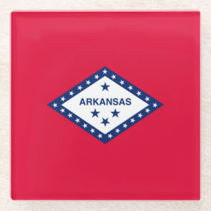 Dekor für das Design der Staatsflagge von Arkansas Glasuntersetzer