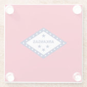 Dekor für das Design der Staatsflagge von Arkansas Glasuntersetzer (Rückseite)