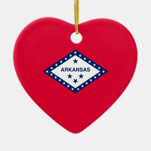 Dekor für das Design der Staatsflagge von Arkansas Keramikornament (Vorne)