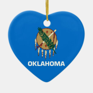 Dekor für das Flaggendesign des Staates Oklahoma Keramikornament