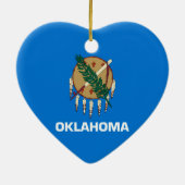 Dekor für das Flaggendesign des Staates Oklahoma Keramikornament (Hinten)