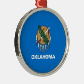 Dekor für das Flaggendesign des Staates Oklahoma Ornament Aus Metall (Rechts)