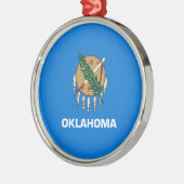 Dekor für das Flaggendesign des Staates Oklahoma Ornament Aus Metall (Links)