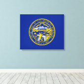 Dekor für die Flaggen des Nebraska-Staates Leinwanddruck (Insitu (Holzboden))