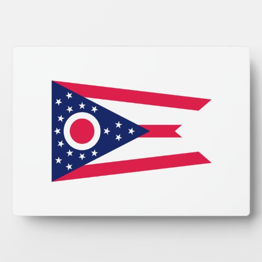 Dekor für die Flaggen des Ohio-Zustands Fotoplatte (Vorderseite)
