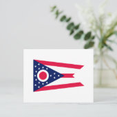 Dekor für die Flaggen des Ohio-Zustands Postkarte (Stehend Vorderseite)