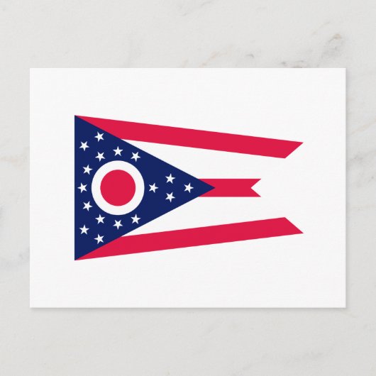 Dekor für die Flaggen des Ohio-Zustands Postkarte (Vorderseite)