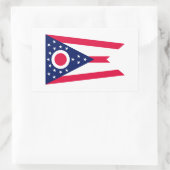 Dekor für die Flaggen des Ohio-Zustands Rechteckiger Aufkleber (Tasche)