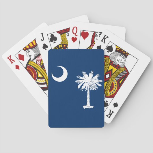 Dekor für die Flaggen des South Carolina-Staates Spielkarten (Rückseite)