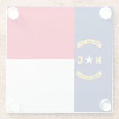 Dekor für die Flaggen des Staates North Carolina Glasuntersetzer (Rückseite)