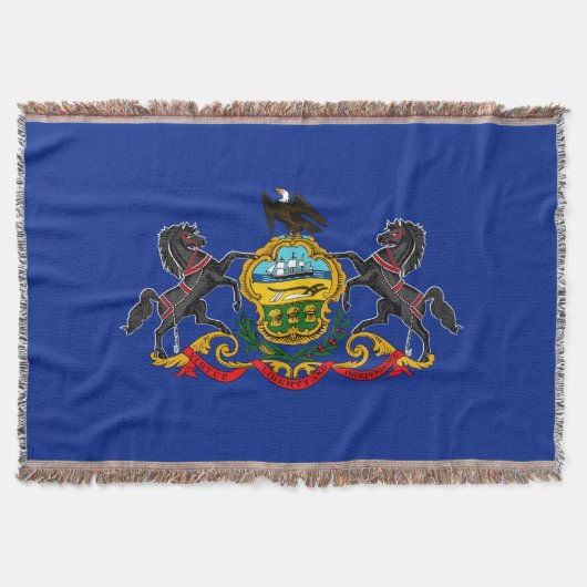 Dekor für die Flaggen des Staates Pennsylvania Decke (Vorderseite)