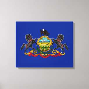 Dekor für die Flaggen des Staates Pennsylvania Leinwanddruck