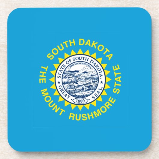 Dekor für die Flaggen des Staates South Dakota Untersetzer (Vorderseite)