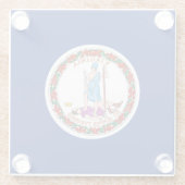 Dekor für die Flaggen des Staates Virginia Glasuntersetzer (Rückseite)