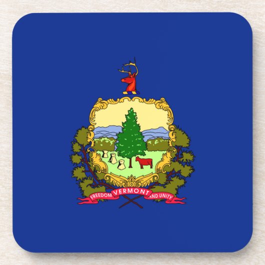 Dekor für die Flaggen des Vermont-Zustands Untersetzer (Vorderseite)