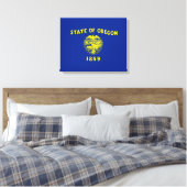 Dekor für die Gestaltung der Staatsflagge in Orego Leinwanddruck (Insitu (Schlafzimmer))