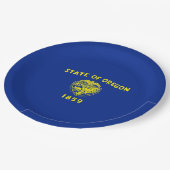 Dekor für die Gestaltung der Staatsflagge in Orego Pappteller (Schrägansicht)