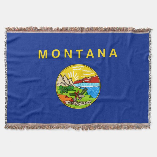 Dekor für die Staatsflagge von Montana Decke (Vorderseite)