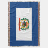 Dekor für die Staatsflagge West Virginia Decke (Vorderseite Vertikal)