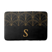 Dekor in Gold und Schwarz Badematte (Vorderseite)