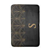 Dekor in Gold und Schwarz Badematte (Vorderseite Vertikal)