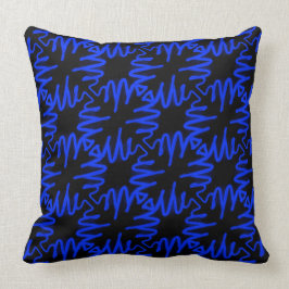 Dekor-Kissen-modernes blaues Neonschwarzes bunt Kissen