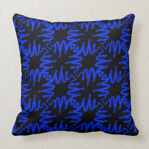 Dekor-Kissen-modernes blaues Neonschwarzes bunt Kissen
