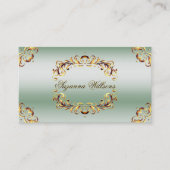 Dekor mit goldenem Dekor, grüner Schimmer, ausgeze Visitenkarte (Vorderseite)
