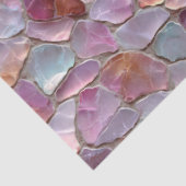 Dekor mit rosa Meeresglas-Muster Seidenpapier (Ausschnitt)