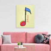 Dekor-Musiknote personalisiert Leinwanddruck (Insitu (Wohnzimmer))