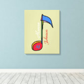 Dekor-Musiknote personalisiert Leinwanddruck (Insitu (Holzboden))