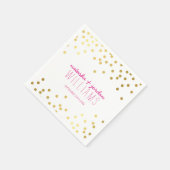 DEKOR niedlicher Konfetti, grau, pink Serviette (Ecke)