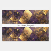 Dekor-Schubladenfront Luxe Diamond Lila Gold Geschenkpapier Set (Vorderseite)