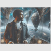 Dekor Steampunk viktorianischer Weltraum Luft Kapi Seidenpapier (Vorderseite)