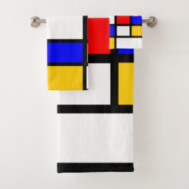 Dekor Stil Kunst Mondrian Badhandtuch Set