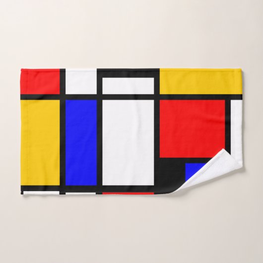 Dekor Stil Kunst Mondrian Badhandtuch Set (Handtuch)