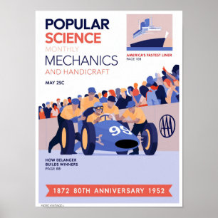 DEKOR: VINTAGE-MAGAZIN-ILLUSTRATION POSTER